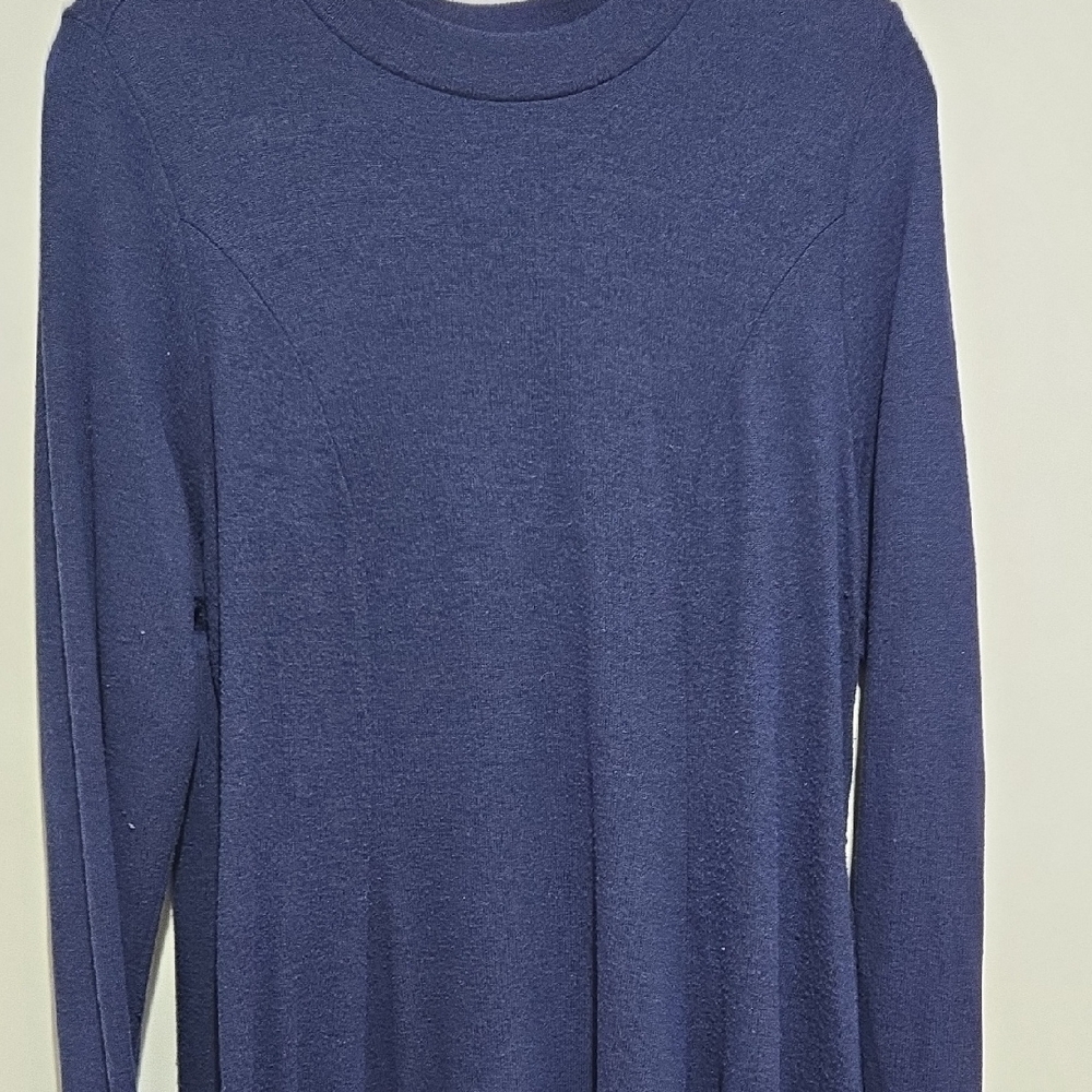 Navy Long Sleeve Torrid Plush Dress With Pockets Sz 2